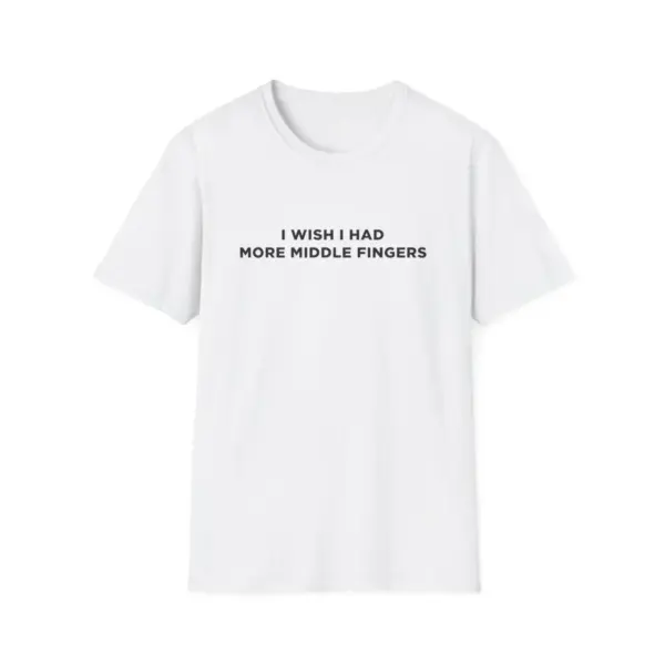 maglietta i wish i had more middle fingers t-shirt 2express